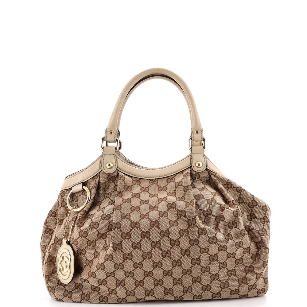 Gucci Sukey Tote Gg Canvas With Leather #266021G95B